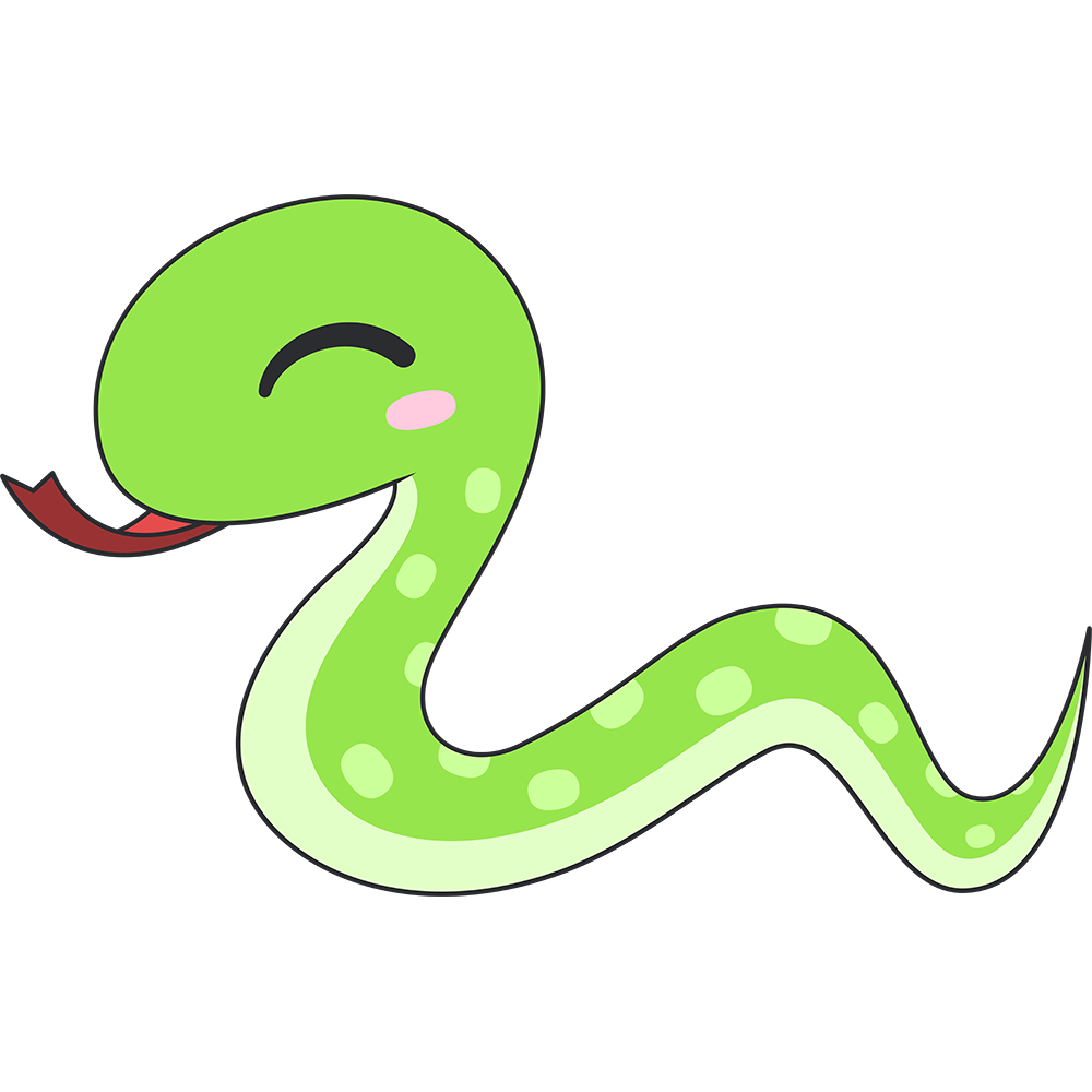 かわいいヘビ（蛇）のイラスト【無料・フリー】