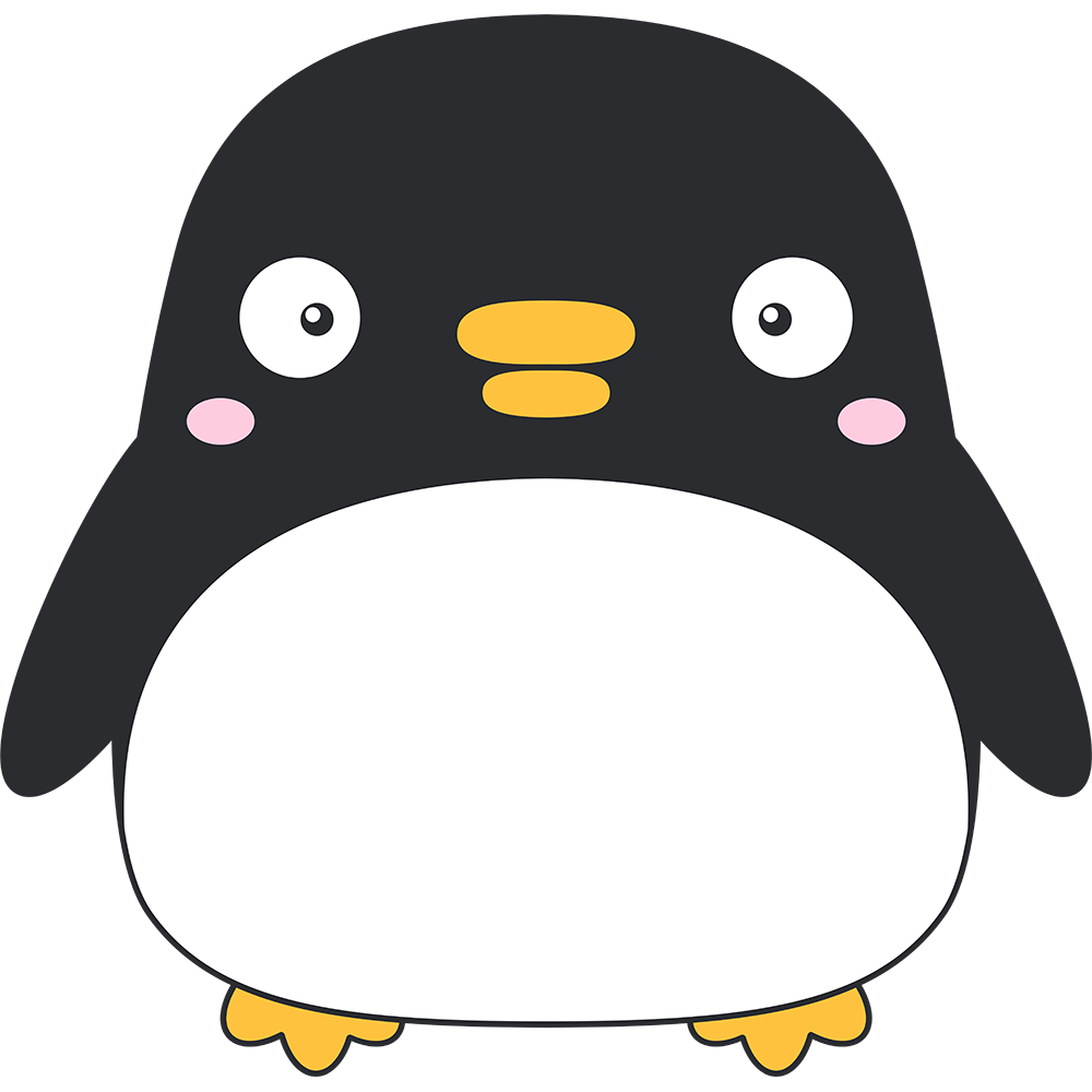 ゆるキャラ風ペンギン 無料イラスト かわいいフリー素材集 ねこ画伯コハクちゃん