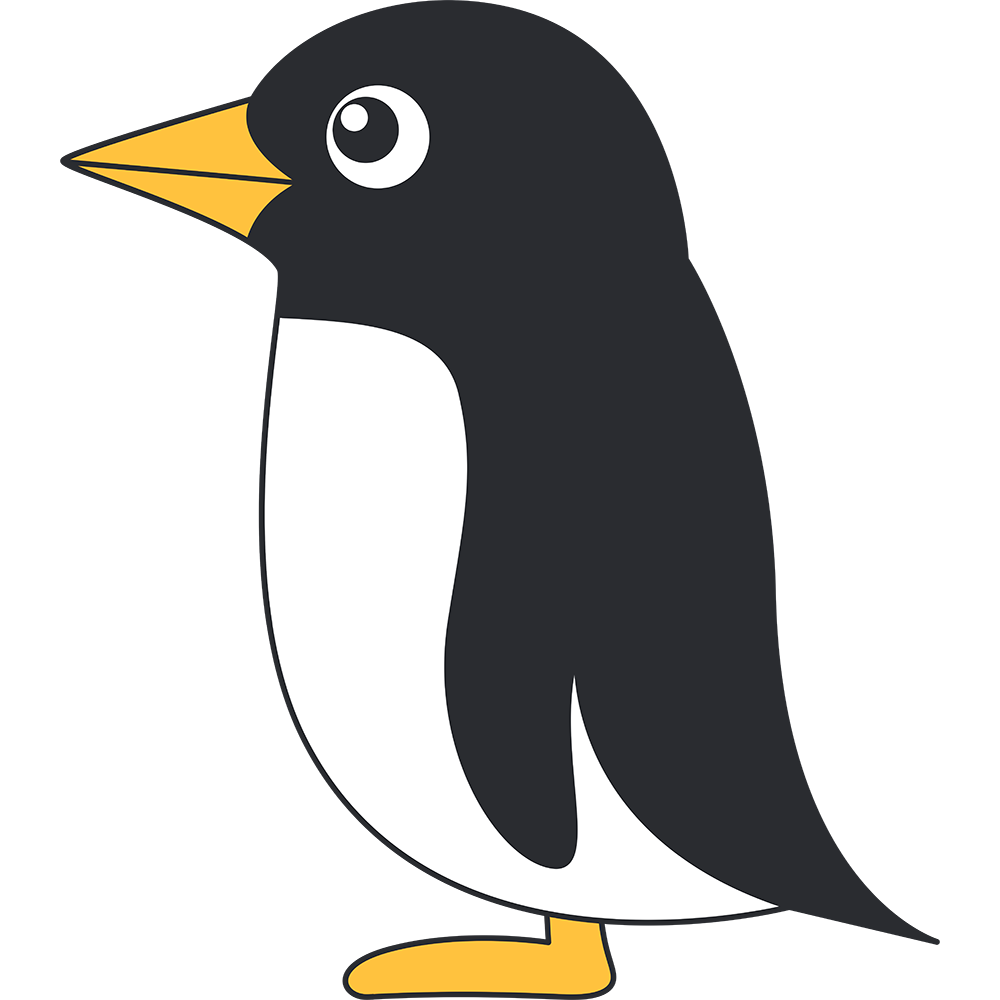 アデリーペンギン（鳥）のイラスト【無料・フリー】