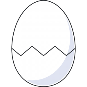 ひびの入った卵