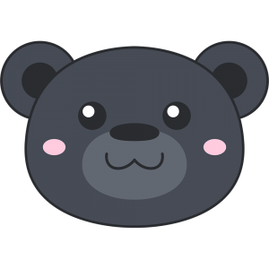 ツキノワグマ（熊）の顔