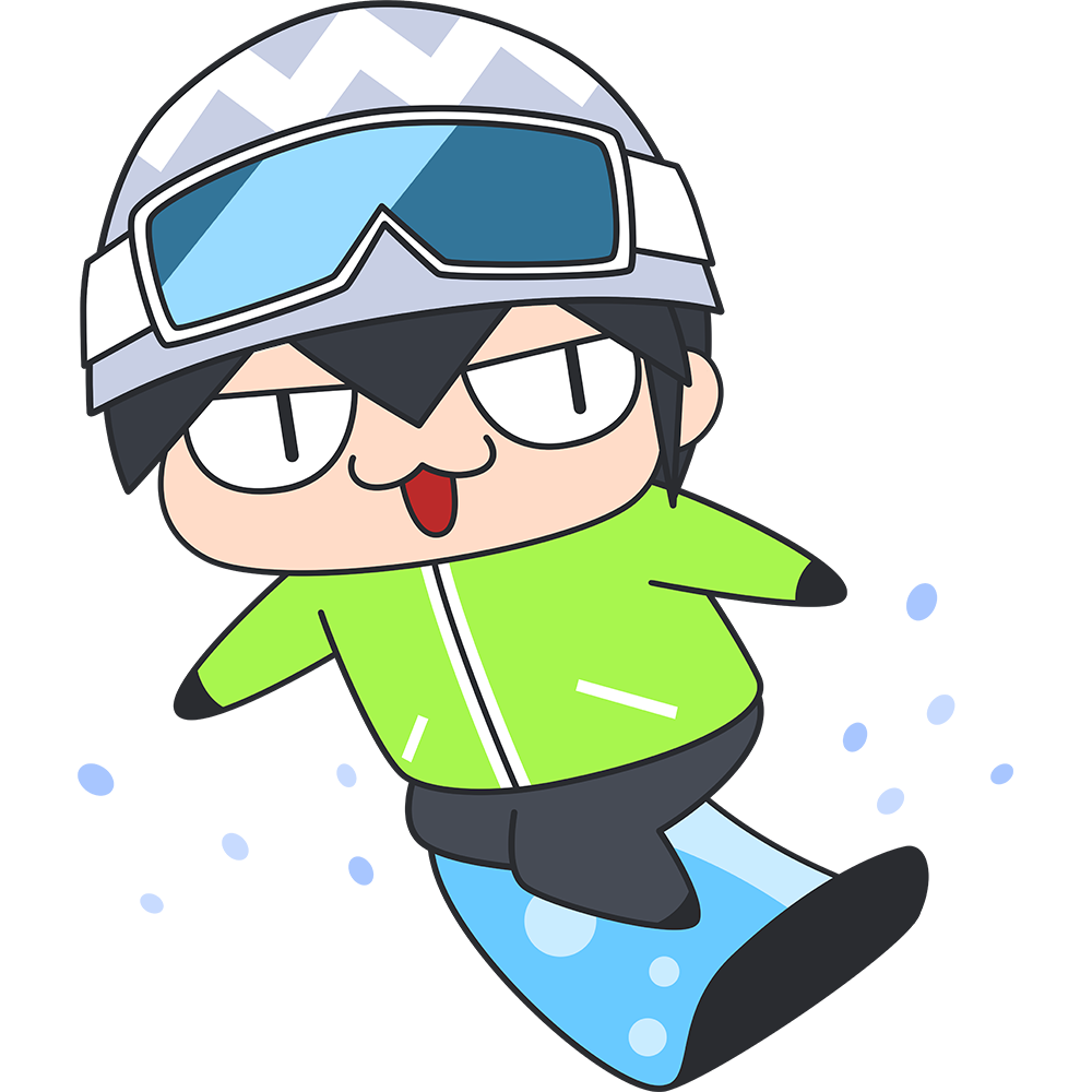 スノーボードをする男子選手のイラスト【無料・フリー】