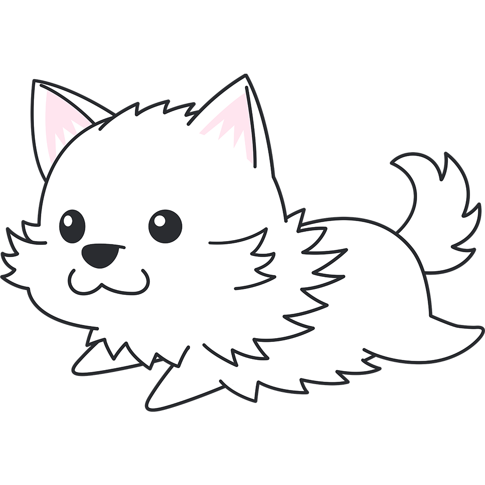 口を閉じた狛犬 無料イラスト かわいいフリー素材集 ねこ画伯コハクちゃん