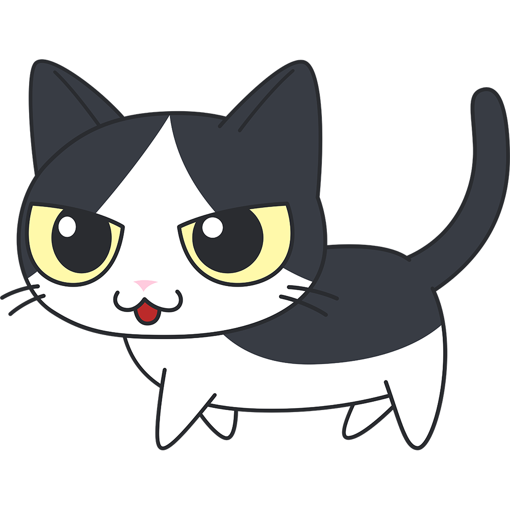 北東 叱る 抽象 黒白 猫 キャラクター Precious Warabi Jp