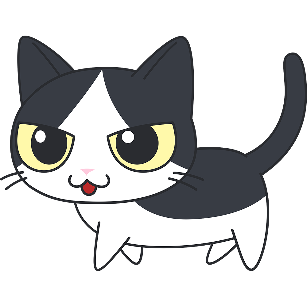 白黒猫 ページ 3 無料イラスト かわいいフリー素材集 ねこ画伯コハクちゃん