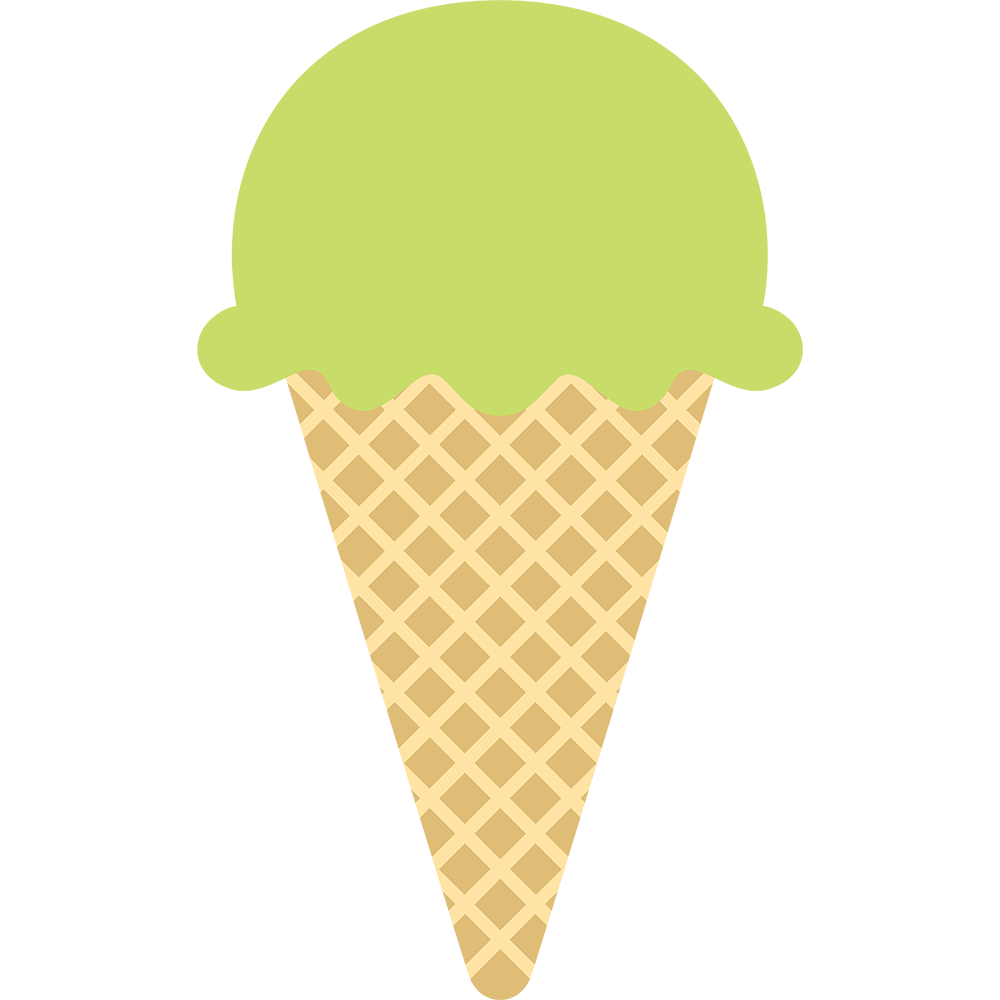 抹茶アイスクリームの無料イラスト