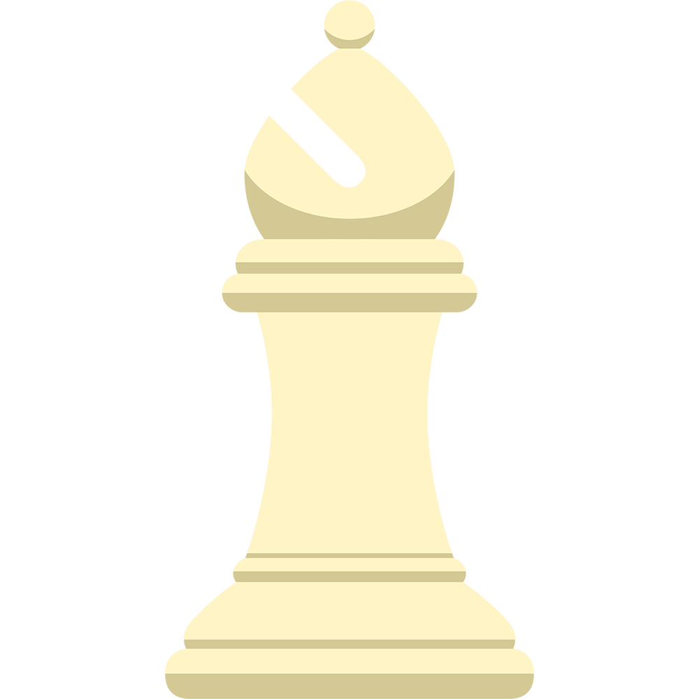 チェスの白駒（ビショップ）の無料イラスト