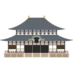 ぜいたく法隆寺 五重塔 イラスト 簡単 動物ゾーン