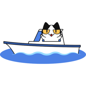 船に乗る猫