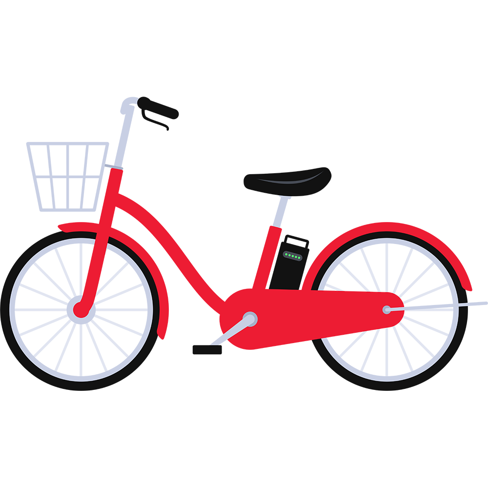 電動自転車の無料イラスト
