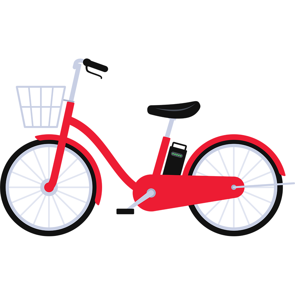 電動自転車 無料イラスト かわいいフリー素材集 ねこ画伯コハクちゃん