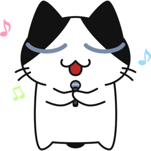 歌を歌う猫