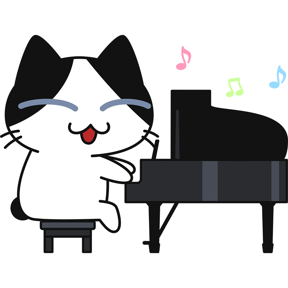 音楽 無料イラスト かわいいフリー素材集 ねこ画伯コハクちゃん