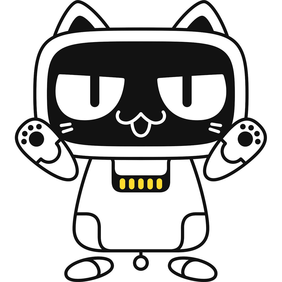 猫型ロボット 無料イラスト かわいいフリー素材集 ねこ画伯コハクちゃん