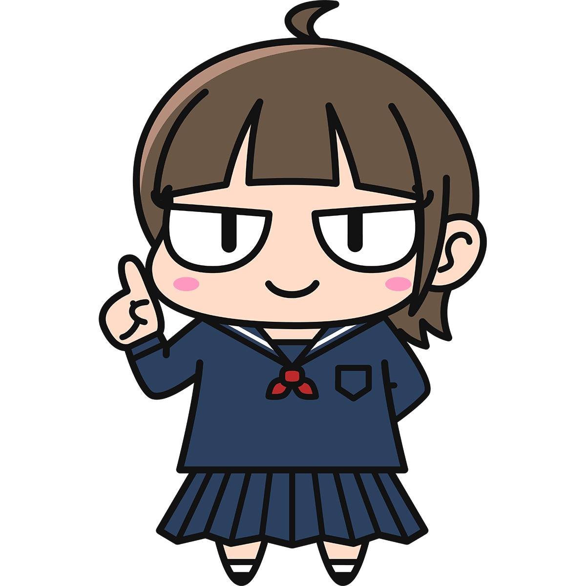 女子高生ダメコ 説明 冬服 無料イラスト かわいいフリー素材集 ねこ画伯コハクちゃん