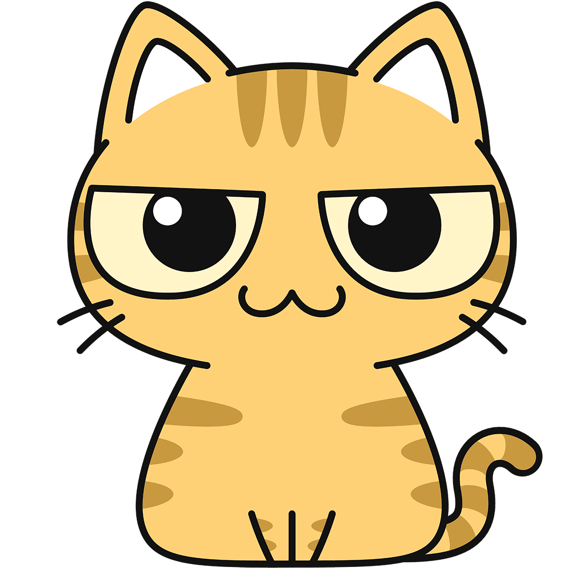 茶トラ猫 無料イラスト かわいいフリー素材集 ねこ画伯コハクちゃん