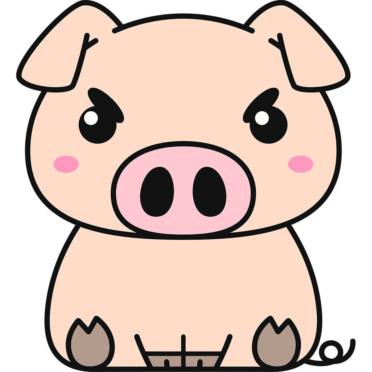 100以上 かわいい ブタ イラスト Png