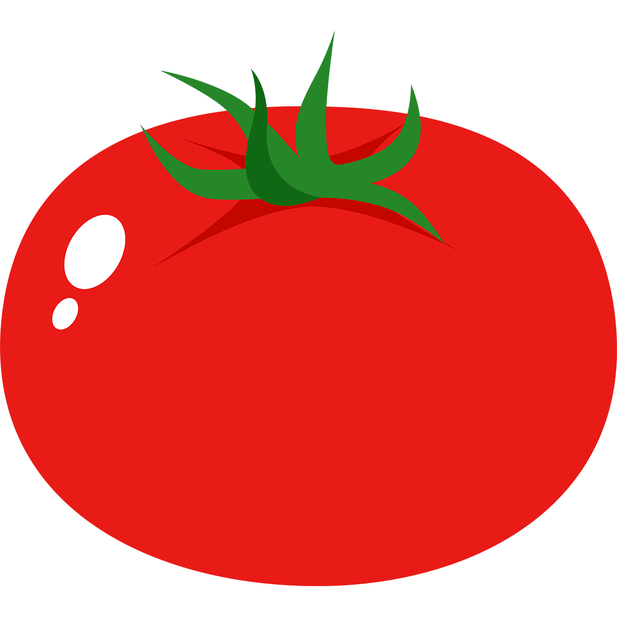 赤いトマトの無料イラスト
