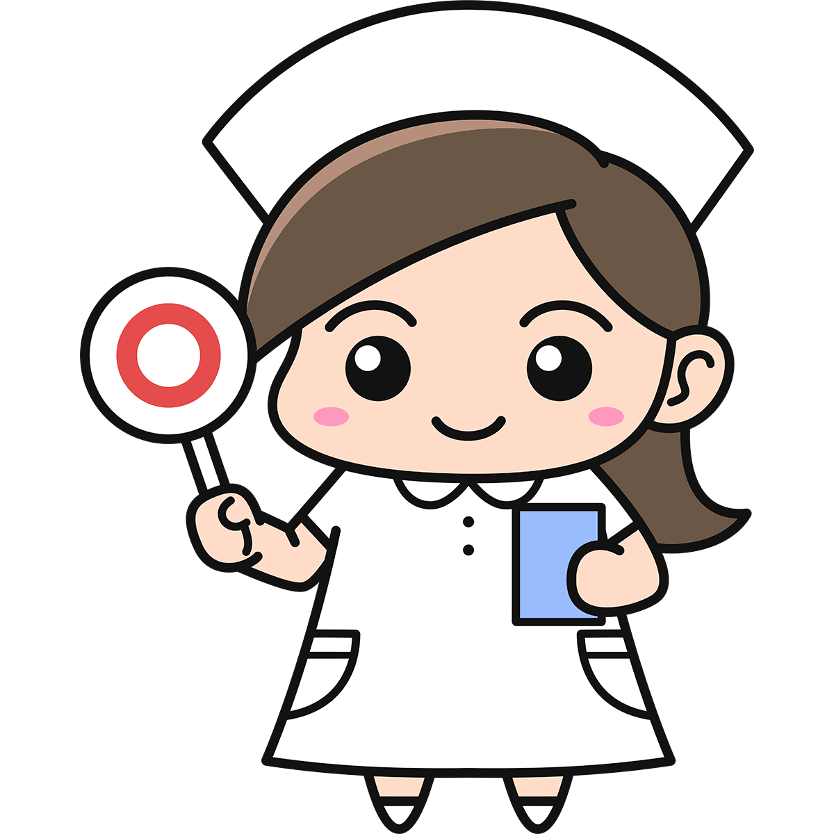 女性看護師（正解）の無料イラスト