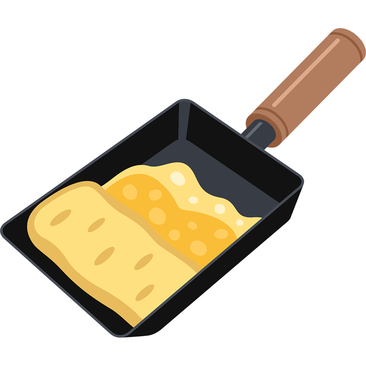 卵焼き用フライパンの無料イラスト