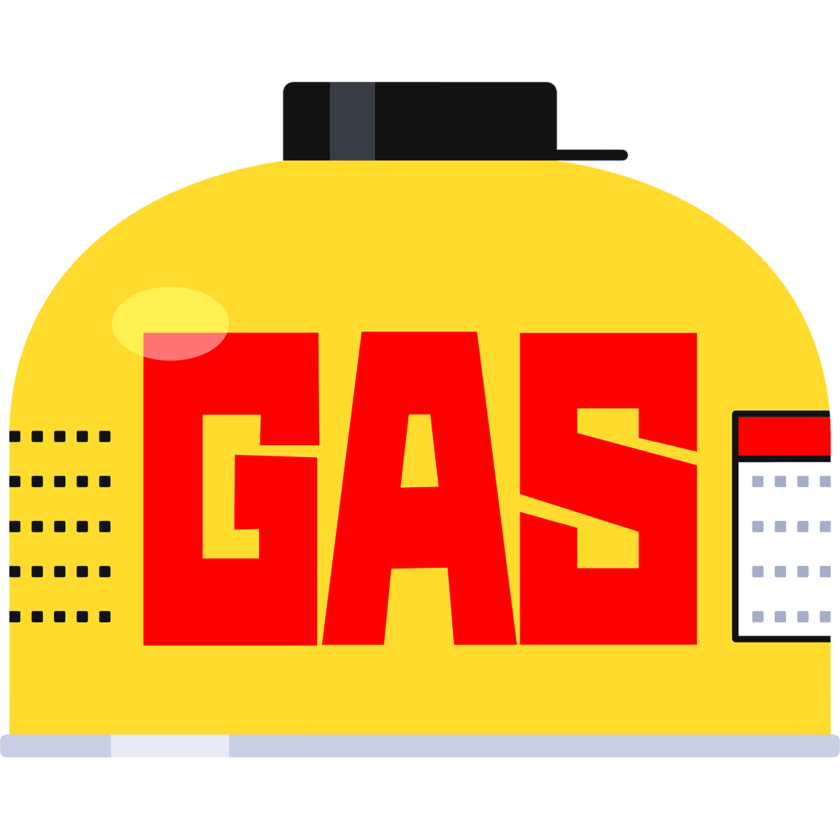 キャンプ用ガス缶の無料イラスト