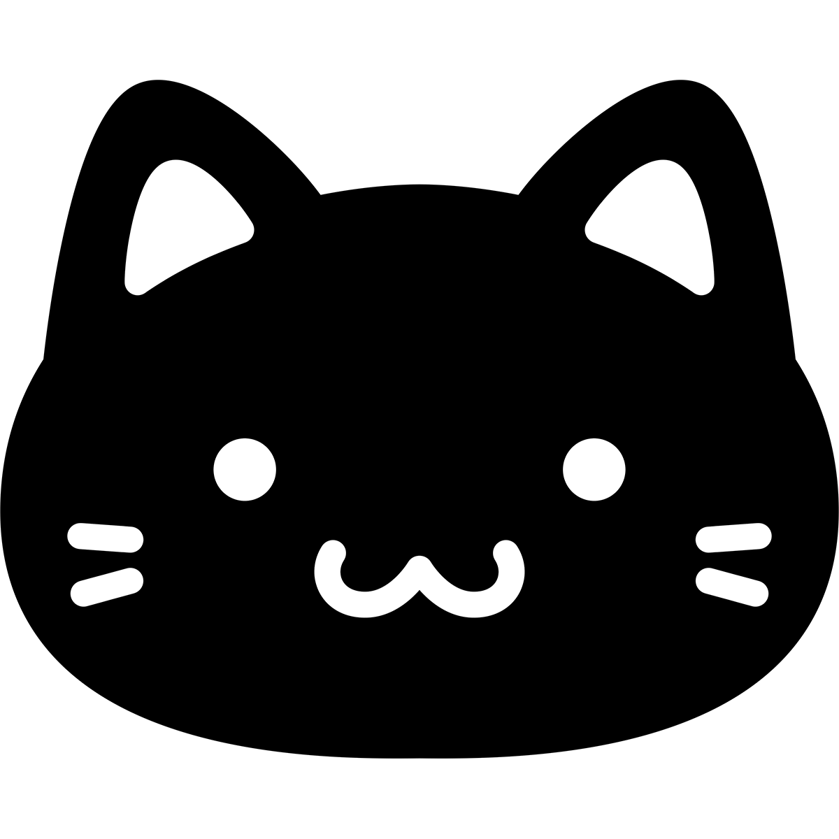 【アイコン】黒猫の無料イラスト