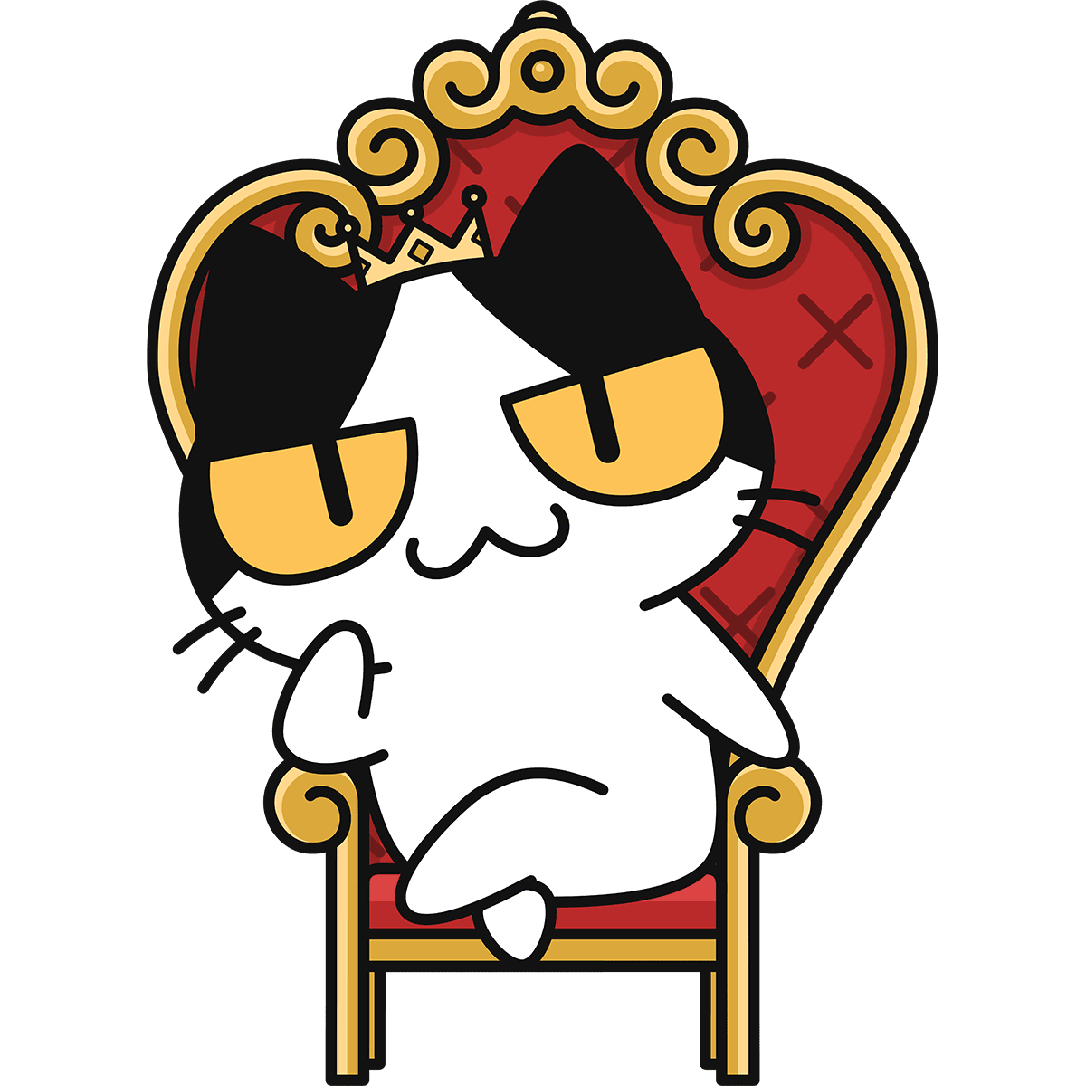 猫の王様の無料イラスト